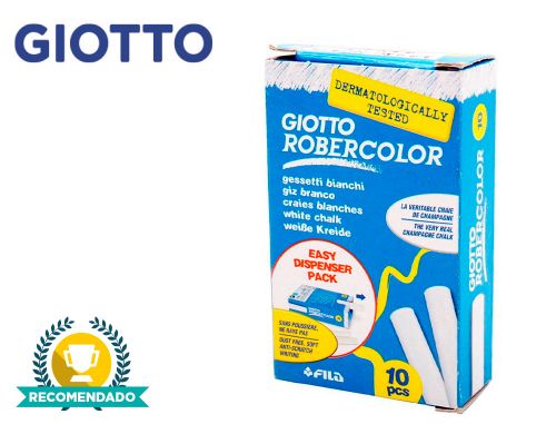 Giz robercolor branco - caixa de 10 unidades , Robercolor , 8070 , 8000825538506